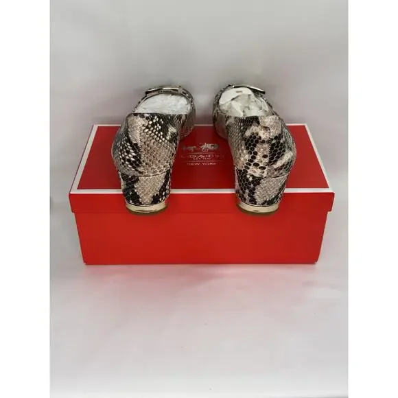 NWT Coach Size 8 Isla Classic Print Snake heels - Picture 8 of 10